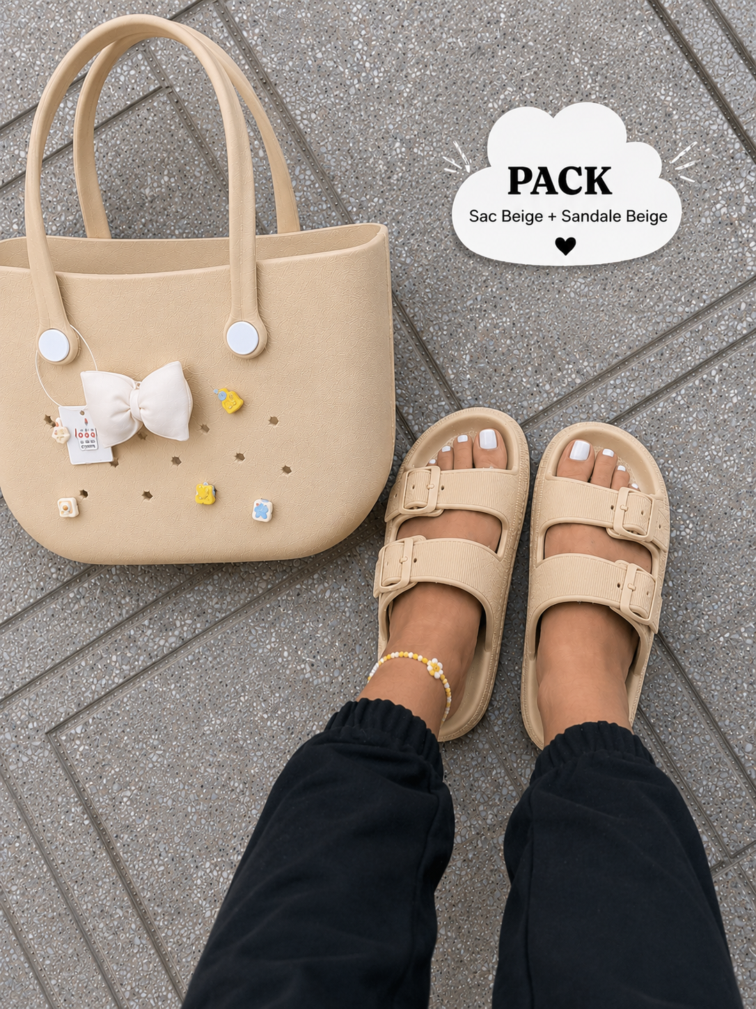 Ensemble sac et sandales - Cloud Slides